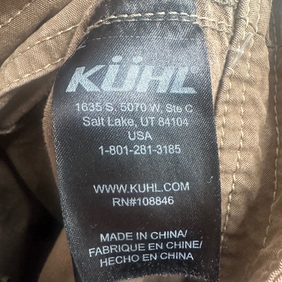 KÜHL Women’s Cargo Pants Sz 12 Reg Brown Outdoor Hiking Utility Pockets - Picture 8 of 8